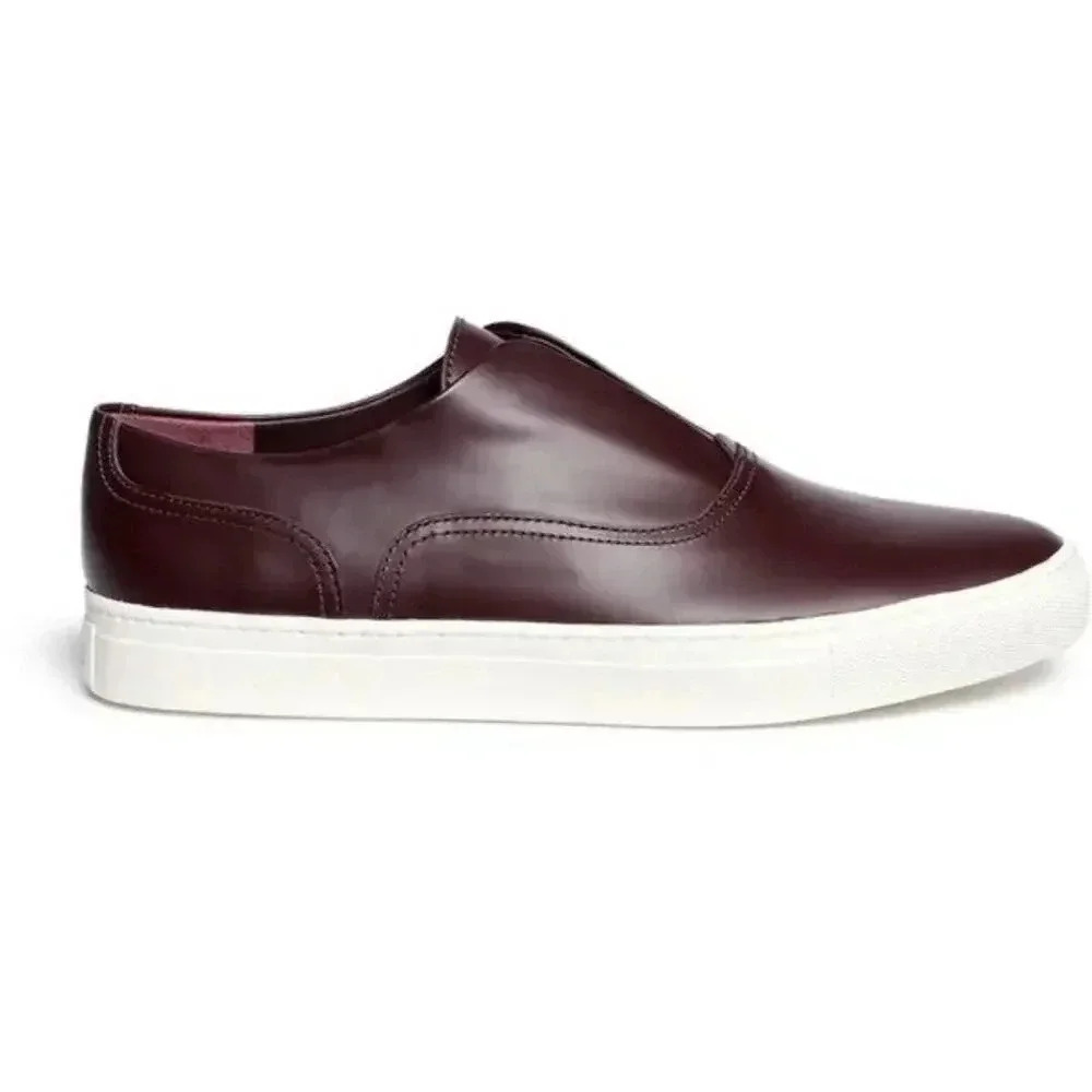 Vince Nelson Leather Slip-on Sneaker Maroon